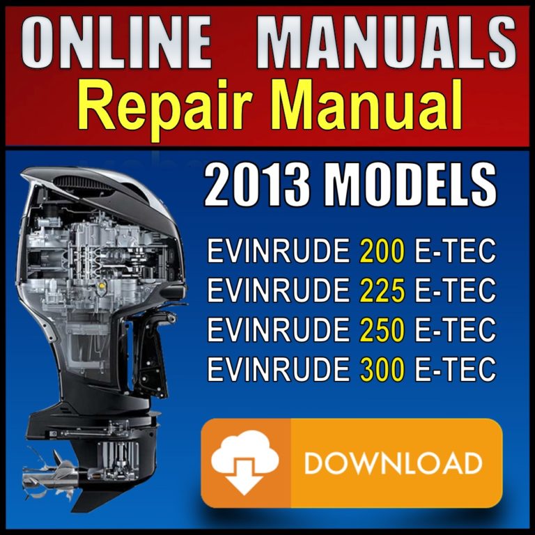 Download 2013 Evinrude E-TEC Repair Manual 200 225 250 300 HP