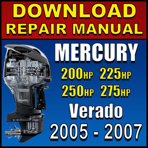 Mercury Verado 200hp 225hp 250hp 275hp Service Manual Pdf 2005 2006 2007